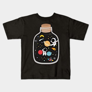 Space In A Bottle Funny Astronauts Kids T-Shirt